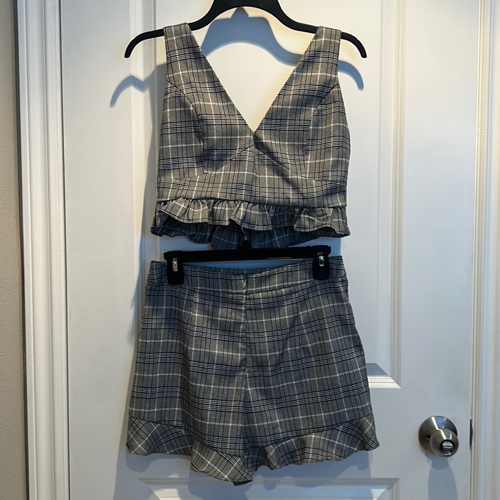 Cute Matching Crop Top and Shorts Set